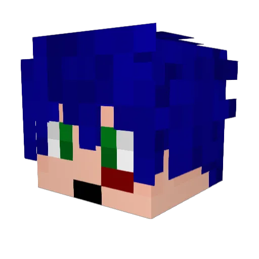 definetlynotalt3 Minecraft avatar head, 3D render