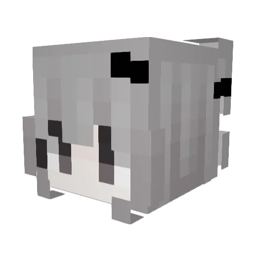 defkitty Minecraft avatar head, 3D render