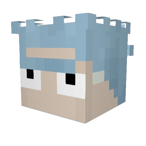 deflashkillz Minecraft avatar head, 3D render