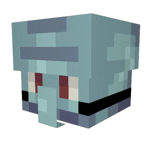deflatedballoon Minecraft avatar head, 3D render