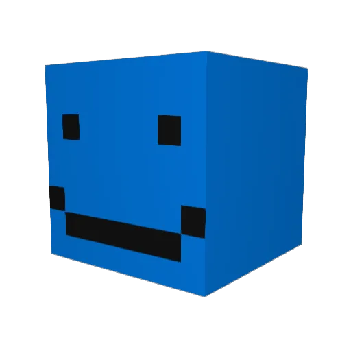 deflen Minecraft avatar head, 3D render