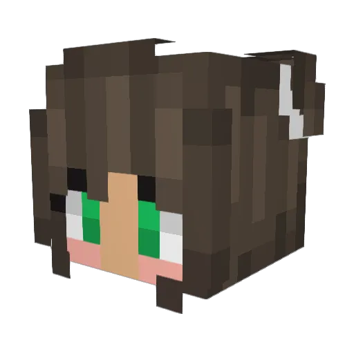 defnezy Minecraft avatar head, 3D render
