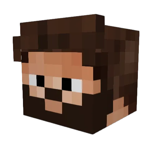 defo404 Minecraft avatar head, 3D render
