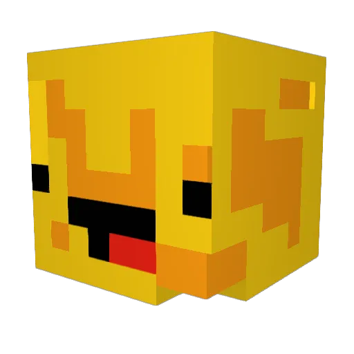 deformed_cheese Minecraft avatar head, 3D render