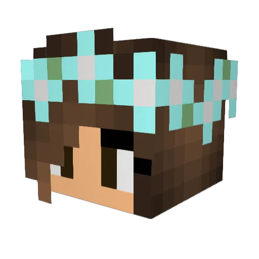 defragster Minecraft avatar head, 3D render