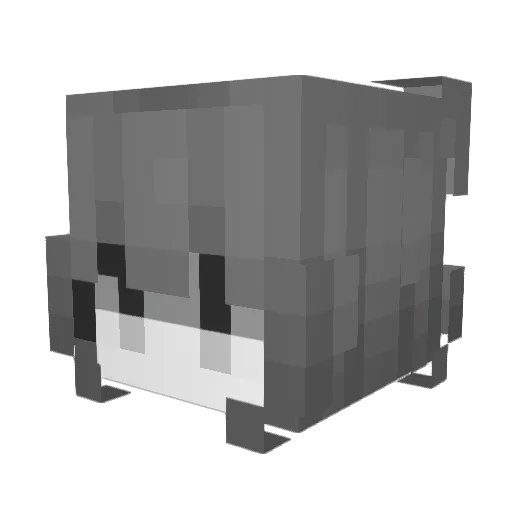 defrauded Minecraft avatar head, 3D render
