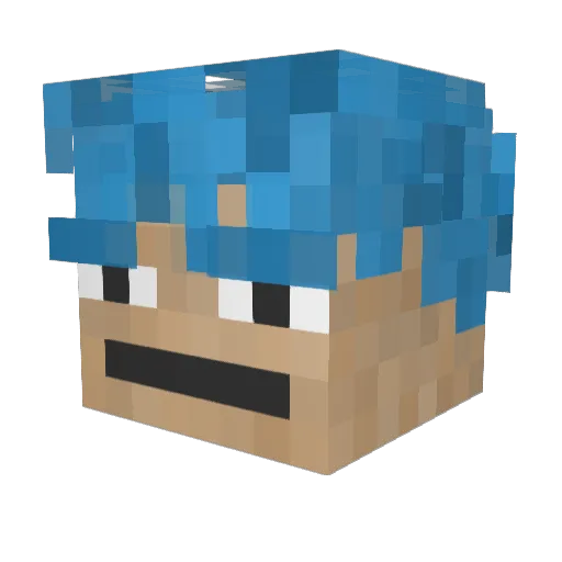 defrem Minecraft avatar head, 3D render