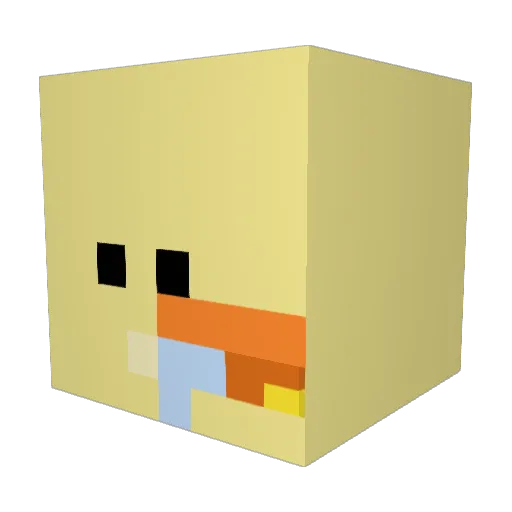 deftrow Minecraft avatar head, 3D render