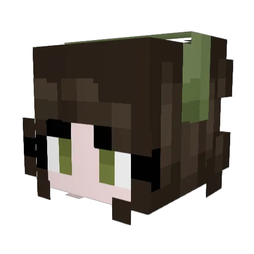 deftsita Minecraft avatar head, 3D render