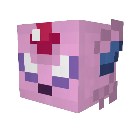 defuncted Minecraft avatar head, 3D render