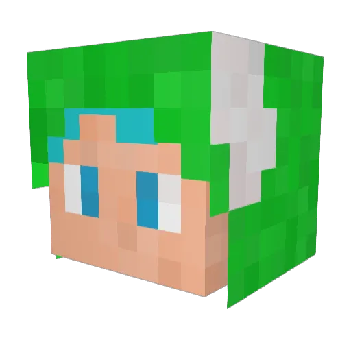 degarip Minecraft avatar head, 3D render