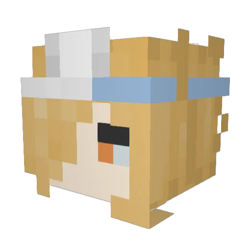 deges0 Minecraft avatar head, 3D render