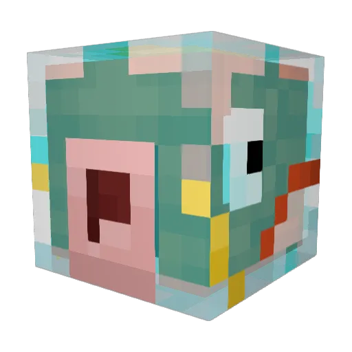 deglet Minecraft avatar head, 3D render