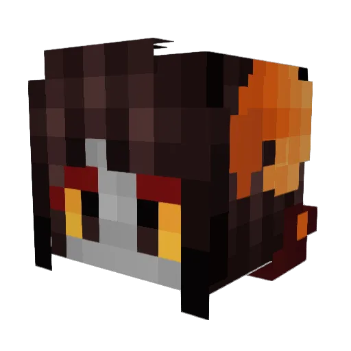 degoba Minecraft avatar head, 3D render