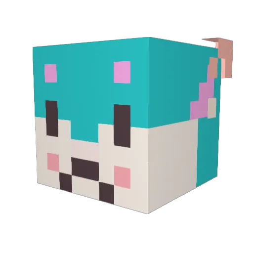 degu1106 Minecraft avatar head, 3D render