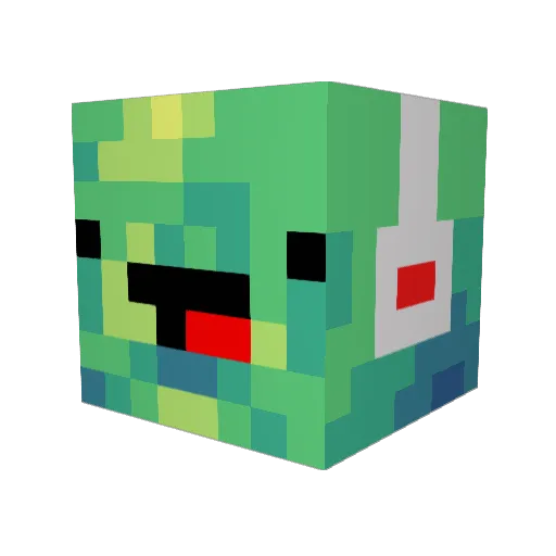 degu747 Minecraft avatar head, 3D render