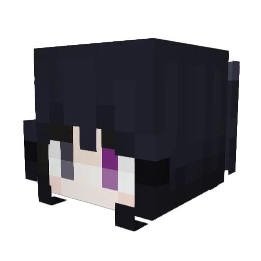 dehashed Minecraft avatar head, 3D render