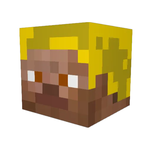 dehkpafm34 Minecraft avatar head, 3D render
