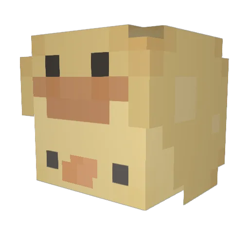 dehkyoi Minecraft avatar head, 3D render