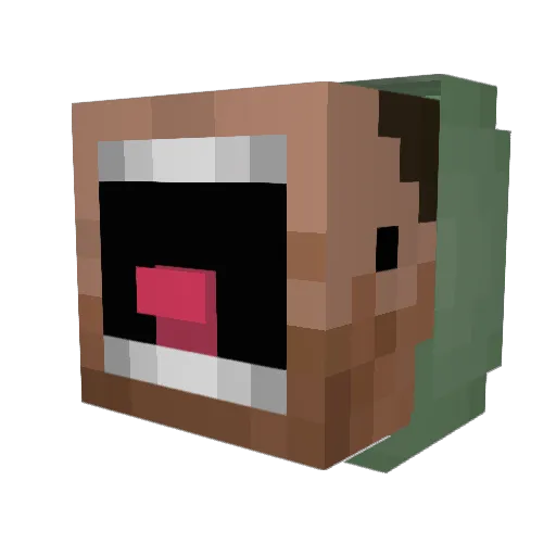 dei_mudda Minecraft avatar head, 3D render