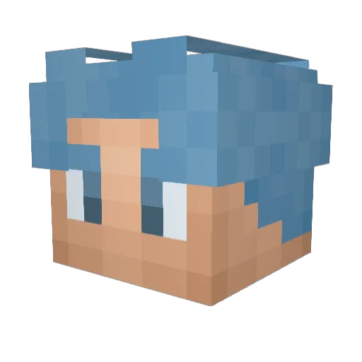 deiimido Minecraft avatar head, 3D render