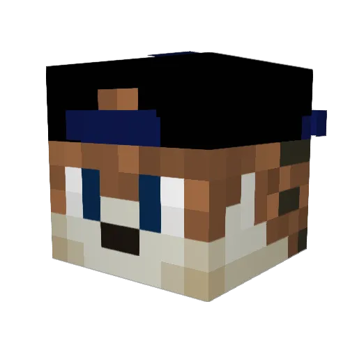 deiiuu Minecraft avatar head, 3D render