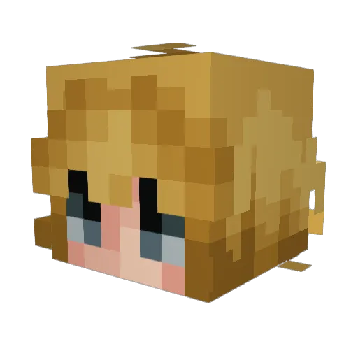 deimello Minecraft avatar head, 3D render
