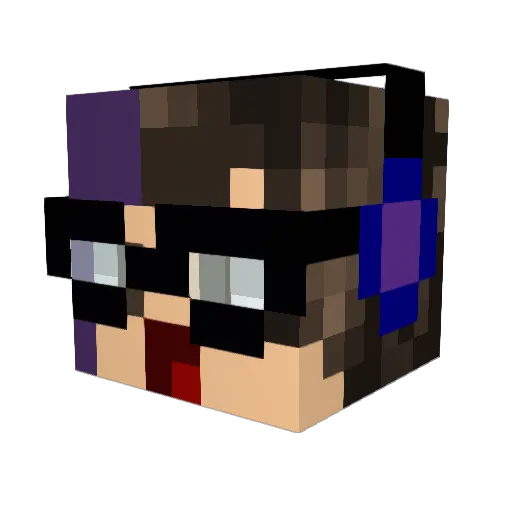 deiuca Minecraft avatar head, 3D render