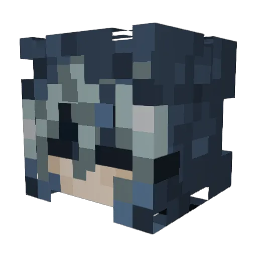 deivussy Minecraft avatar head, 3D render