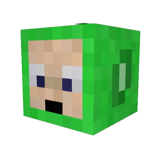 dejc Minecraft avatar head, 3D render