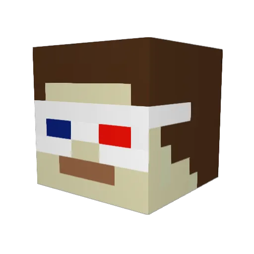 dejda17 Minecraft avatar head, 3D render