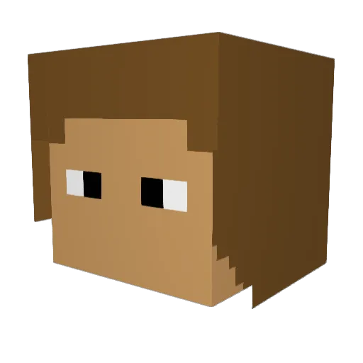 dejvosak1 Minecraft avatar head, 3D render