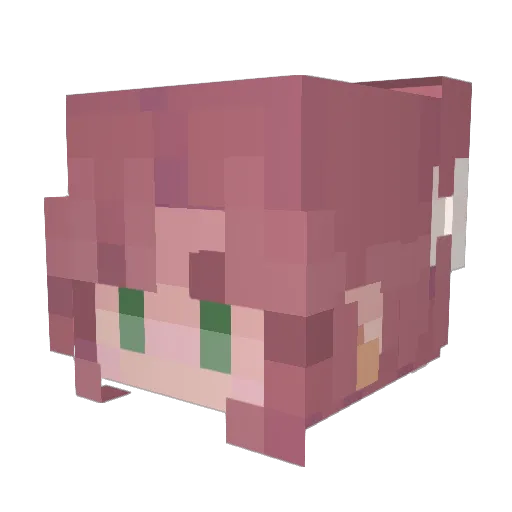dekama_ Minecraft avatar head, 3D render