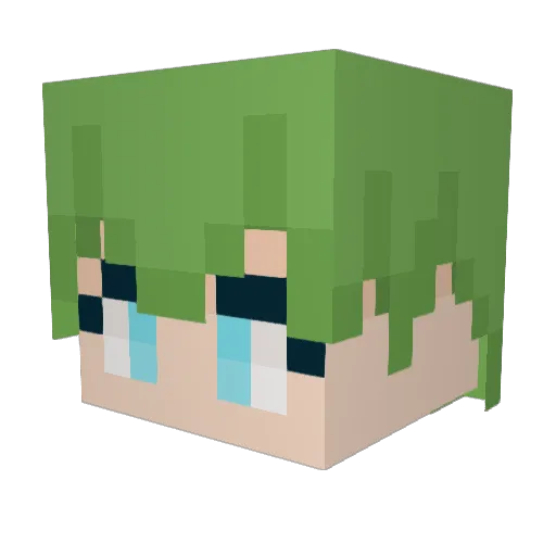 dekarambit Minecraft avatar head, 3D render
