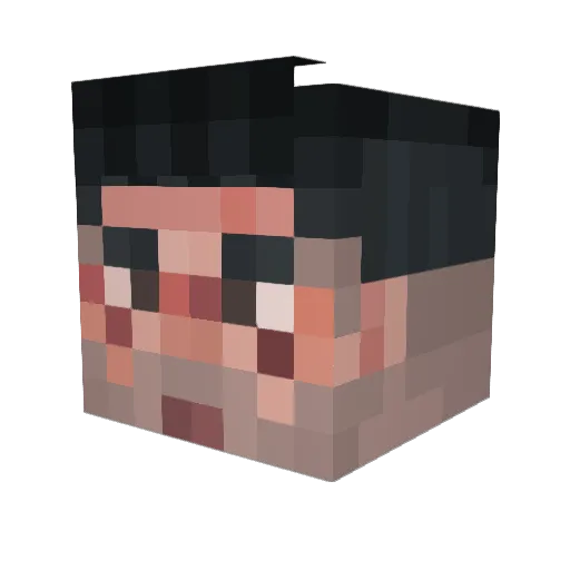 dekart2280 Minecraft avatar head, 3D render