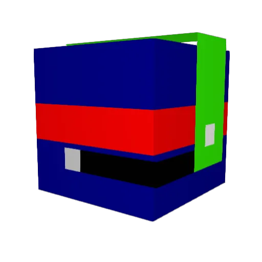 dekary Minecraft avatar head, 3D render
