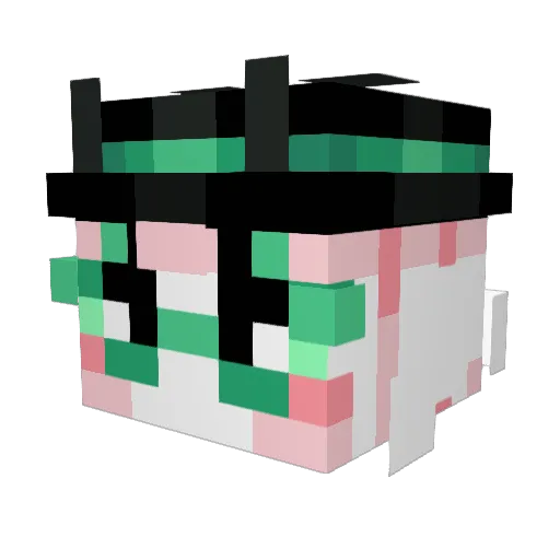 dekce Minecraft avatar head, 3D render