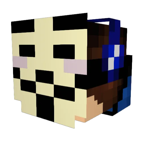 dekiz Minecraft avatar head, 3D render