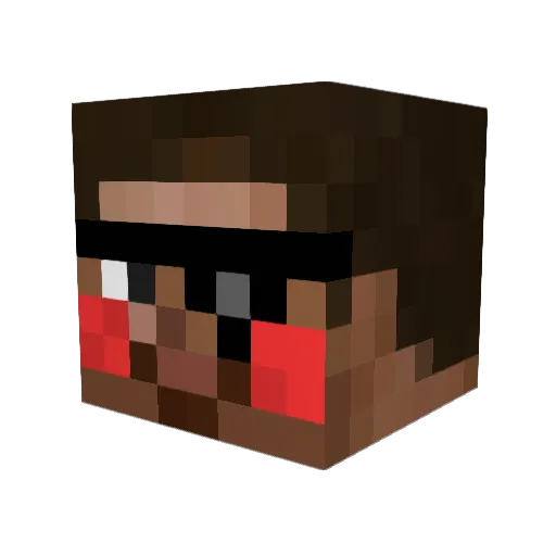 deko2_ Minecraft avatar head, 3D render