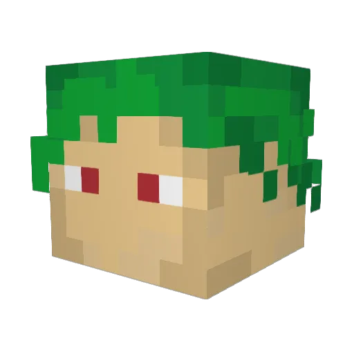 dekocker Minecraft avatar head, 3D render