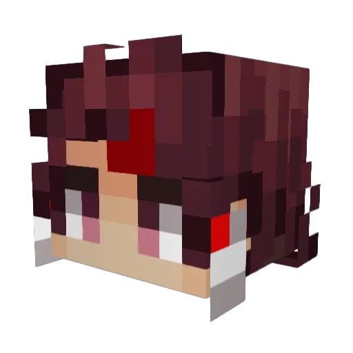 deku44 Minecraft avatar head, 3D render