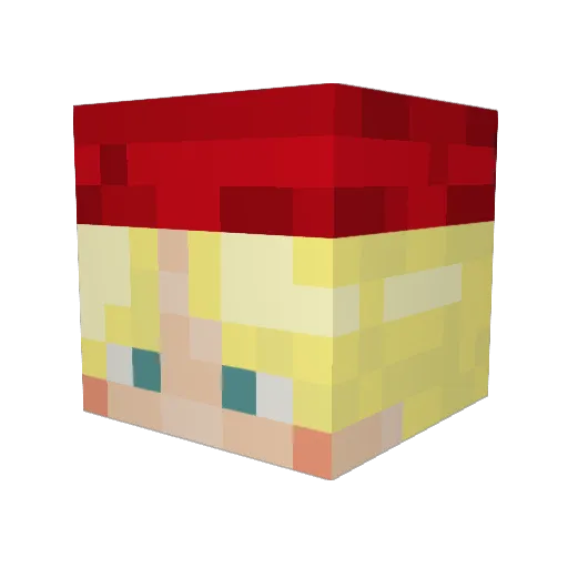 deku961 Minecraft avatar head, 3D render