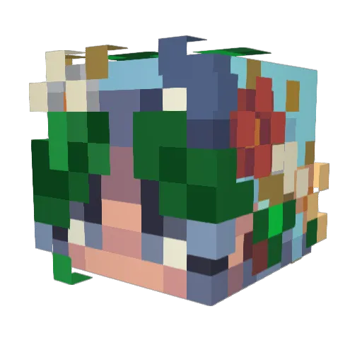 deku9651 Minecraft avatar head, 3D render