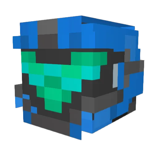 dekulorian Minecraft avatar head, 3D render