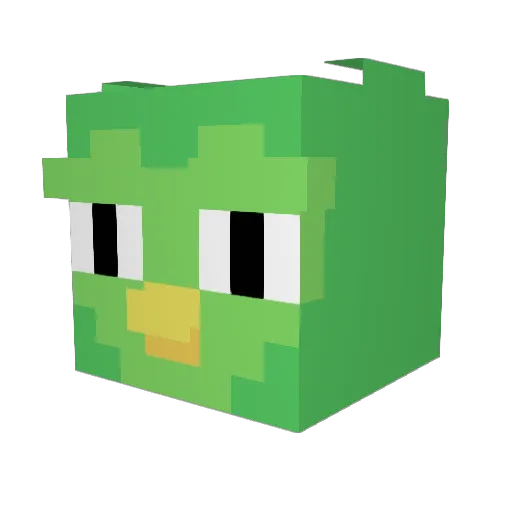 dekypoo Minecraft avatar head, 3D render