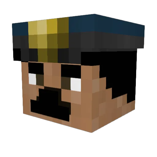 dekzaooo Minecraft avatar head, 3D render