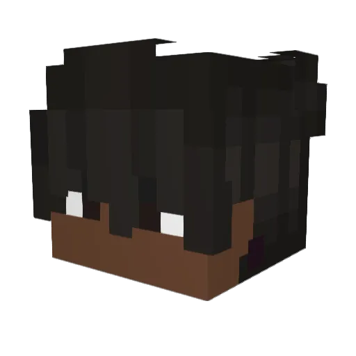 del_tasync Minecraft avatar head, 3D render