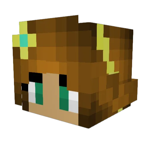 dela001 Minecraft avatar head, 3D render