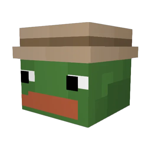 delayukus Minecraft avatar head, 3D render