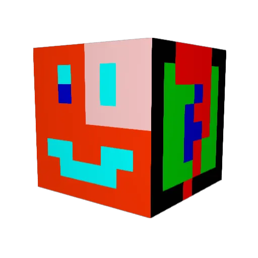 delbro Minecraft avatar head, 3D render